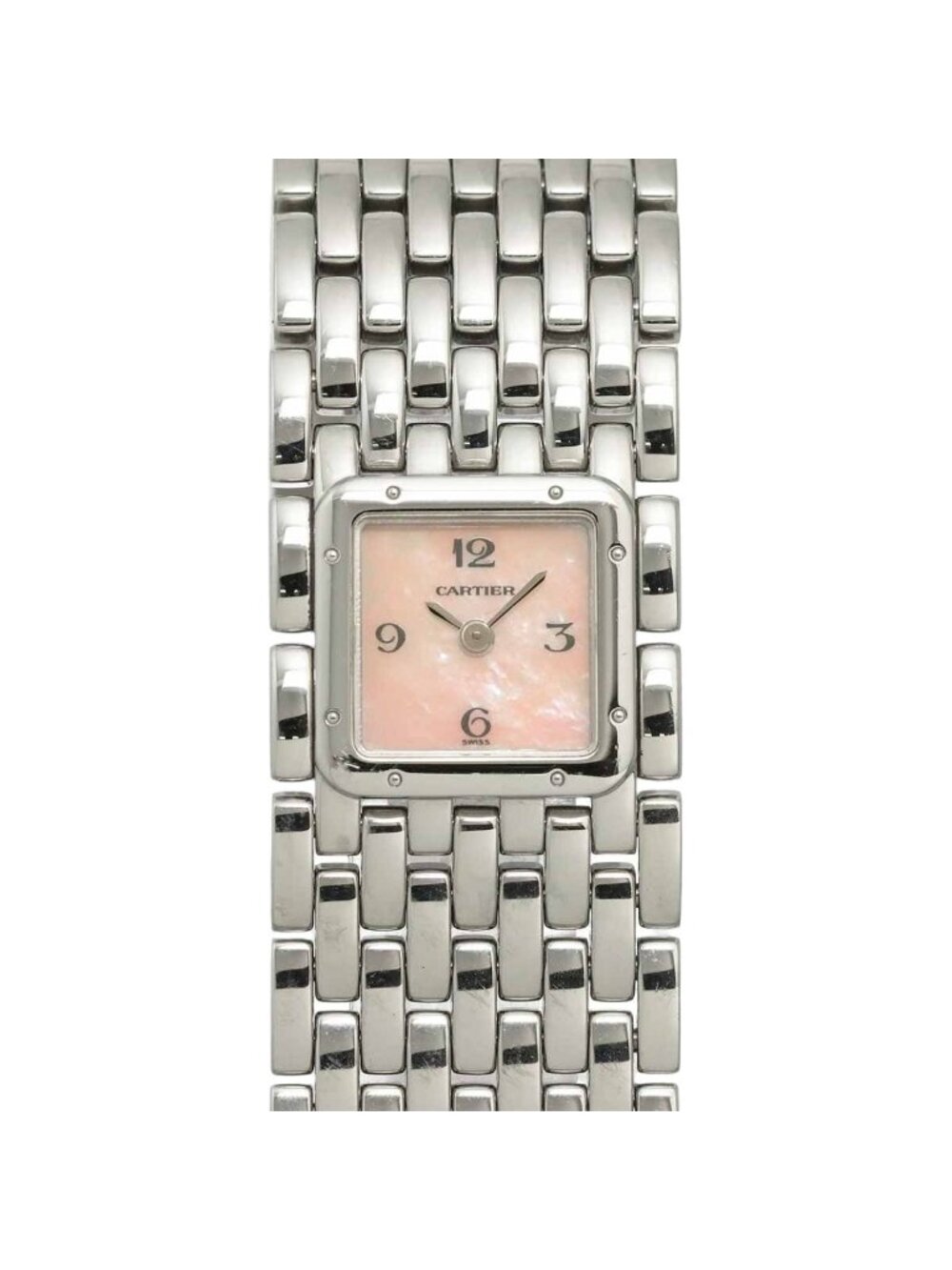 Cartier Panthere Ribbon Watch Pink Shell Quartz
